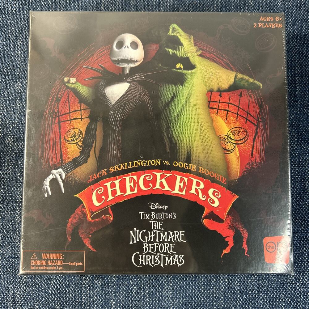 Jack Skellington Vs Oogie Boogie Checkers Nightmare Before Christmas Disney NEW